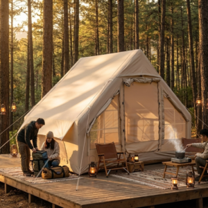 אוהל גלמפינג מתנפח CHANODUG AirLodge 200 עם משאבה – 6 מ״ר